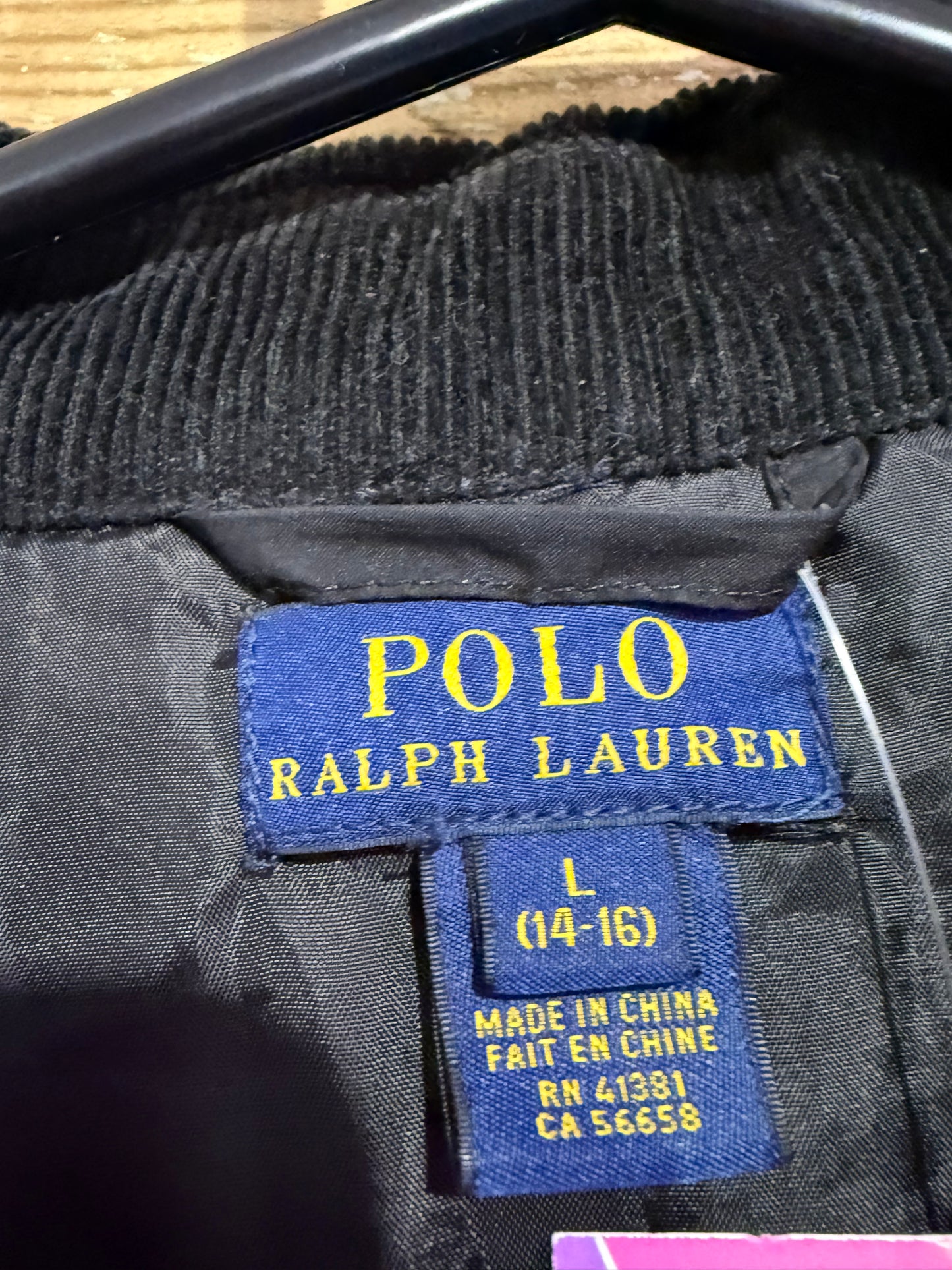 Vintage Y2K Ralph Lauren quilted jacket. Black. Size Large (14/16.)