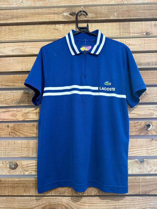 Lacoste sport zip up polo t-shirt. Size Medium.