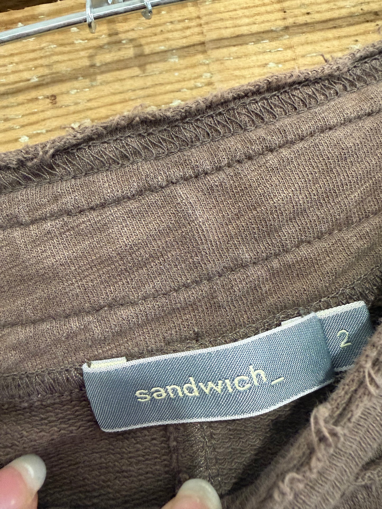 Vintage Y2K Sandwich textured trousers. Brown. 29” waist. Size UK8-10.