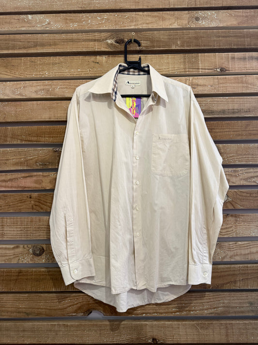 Vintage 80s Aquascutum button up smart shirt. Size Medium.