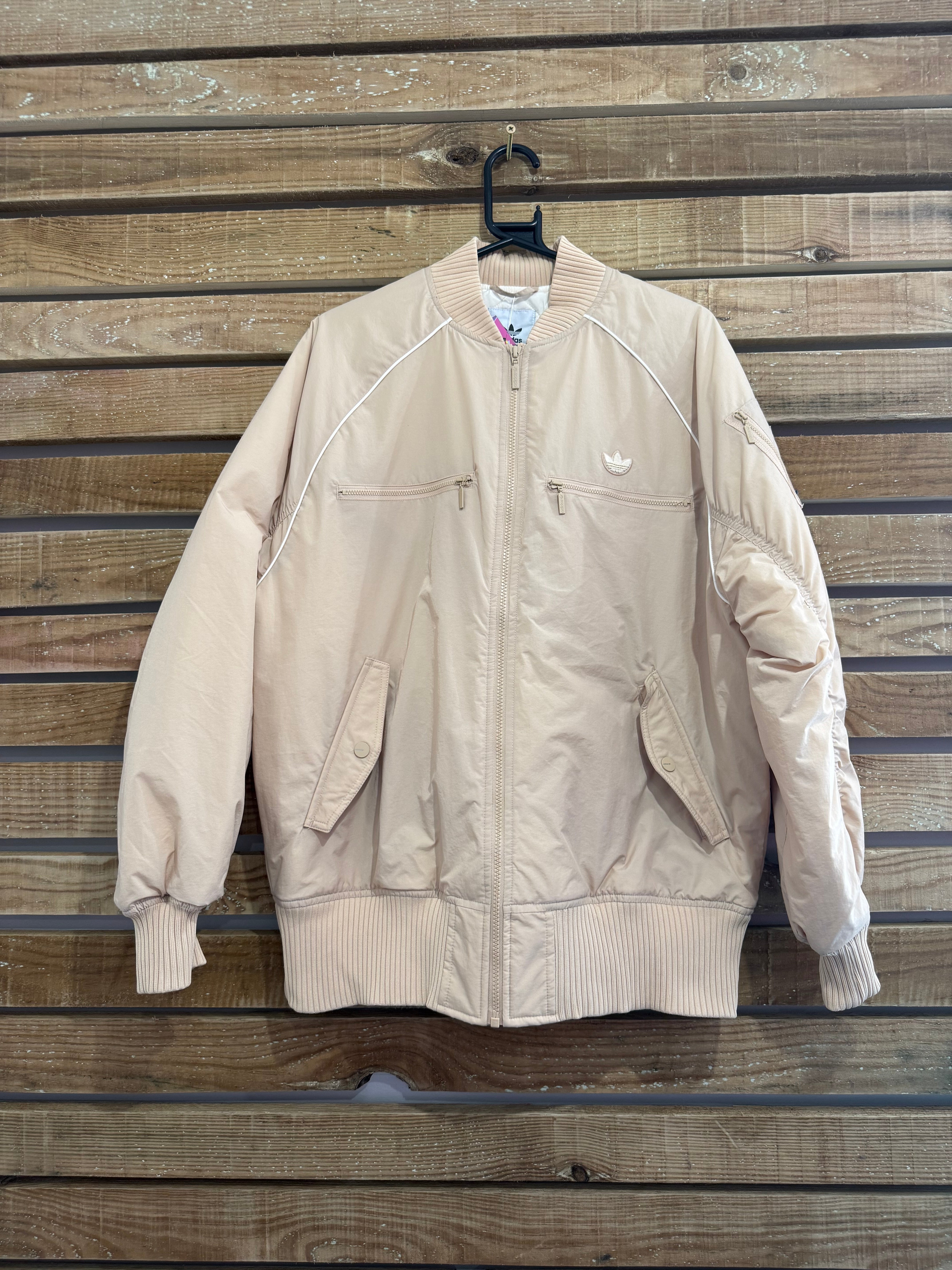 Adidas originals beige bomber Jacket. Size 10. Festival