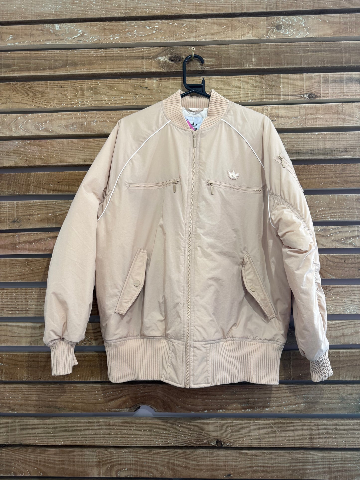 Adidas originals beige bomber Jacket. Size 10. Festival.