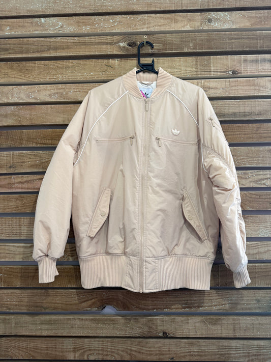 Adidas originals beige bomber Jacket. Size 10. Festival.