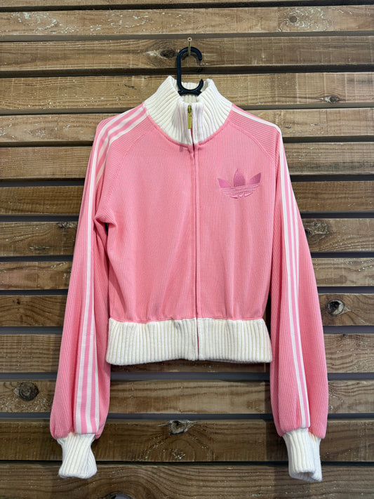 Adidas originals knitted track zip up sports jacket. Size 8.