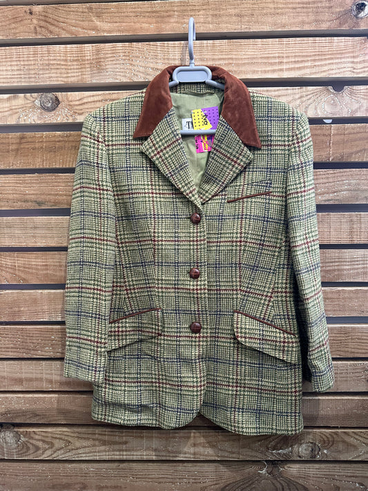 Vintage 90s Taifun Tweed wool Blazer/ Jacket. Size Small.