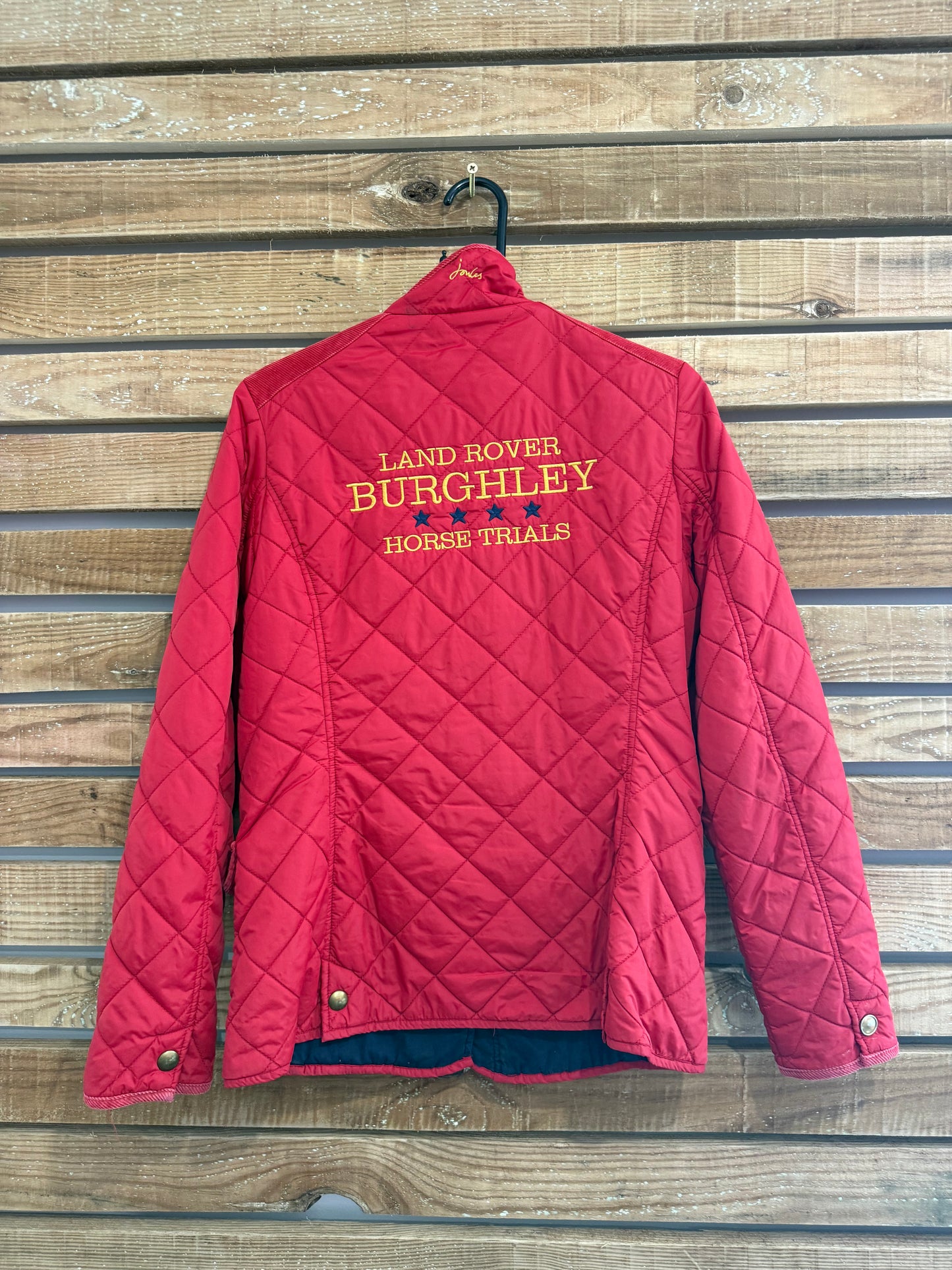 Joules Burghley quilted Jacket/Coat. Red. Horse riding. Size 12.