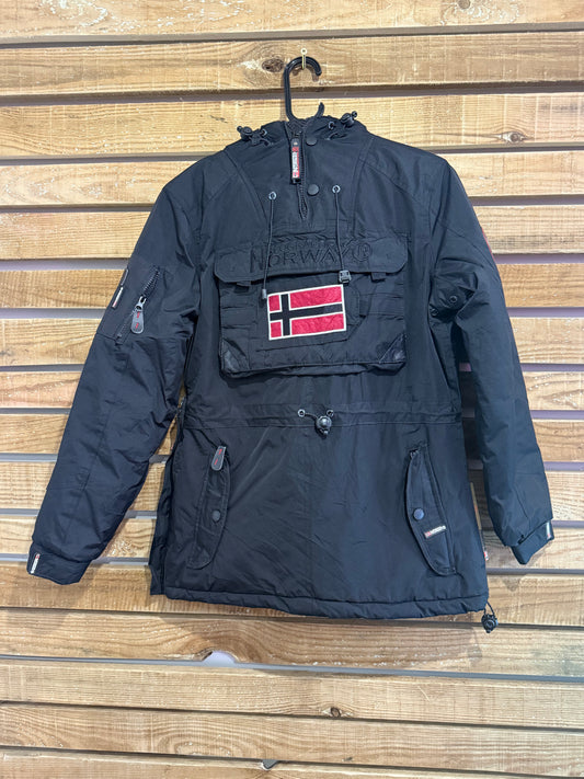 Geographical Norway 1/4 zip windbreaker/ anorak jacket/ coat. Size 12.