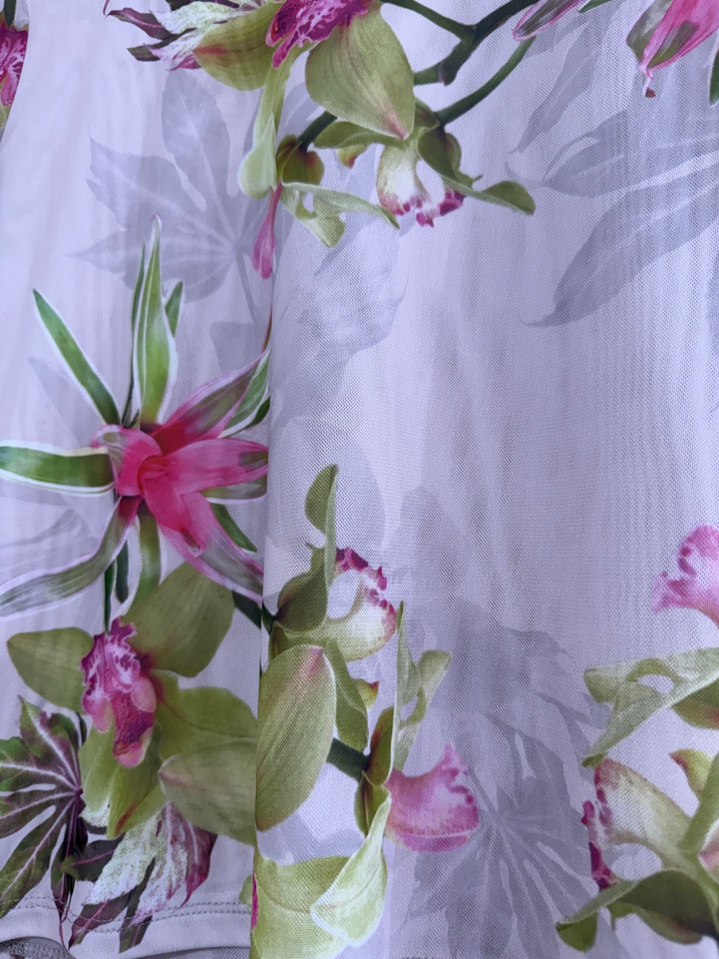 AllSaints Pink Ellie Pink Floral Print Mesh T-Shirt. Size UK10.