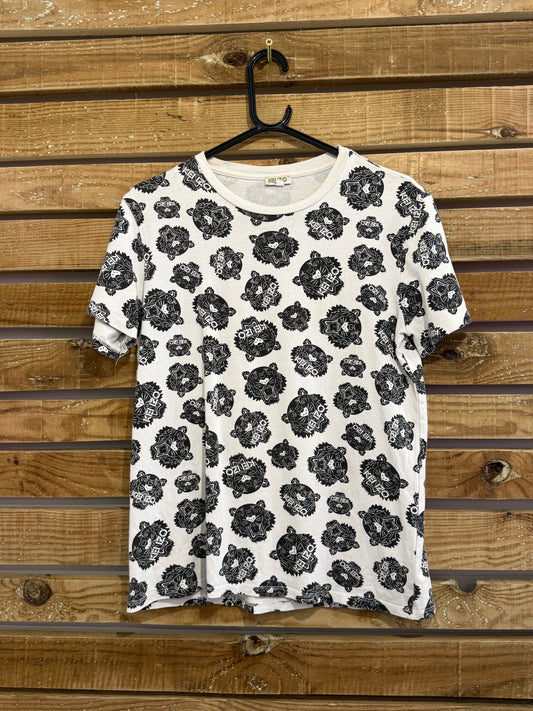 Vintage Y2K Kenzo tiger print motif T-shirt. Size Small.