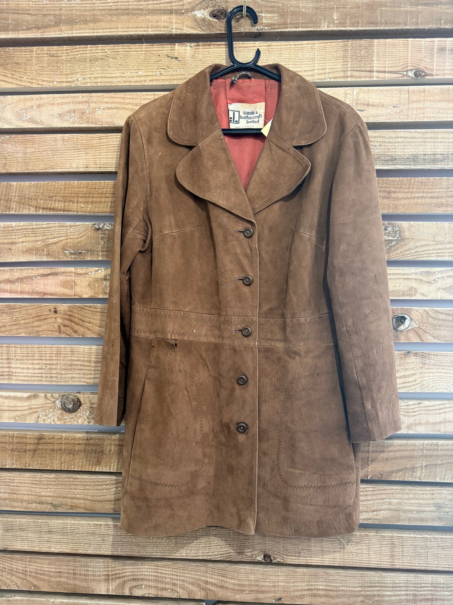 Vintage 70s suede leather brown jacket. Coachella/ Hippy/ Yellowstone/ festival/ boho. Size Small.
