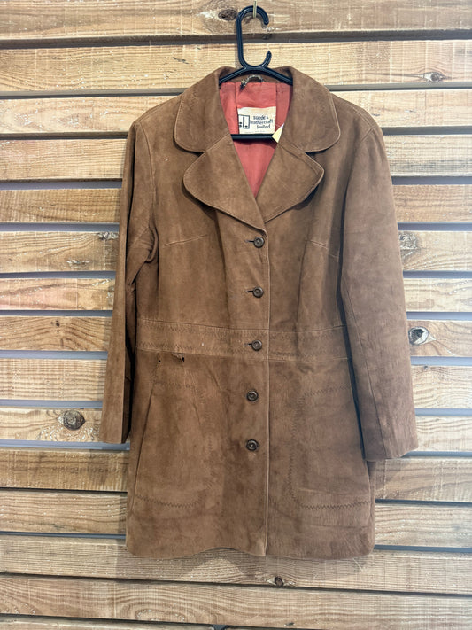 Vintage 70s suede leather brown jacket. Coachella/ Hippy/ Yellowstone/ festival/ boho. Size Small.