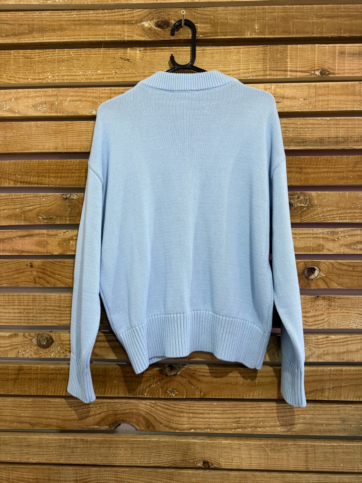 BNWT Ami Paris, Ami de coeur cardigan. Sky blue. Size Medium.