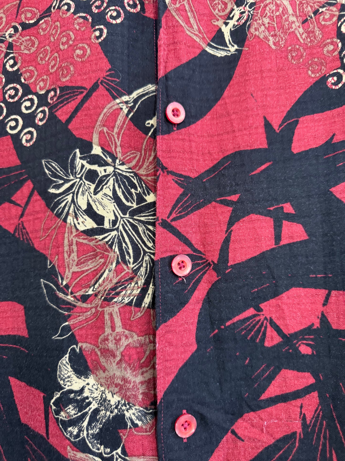 Vintage 90s Hawaiian Shirt. Rockabilly/ holiday/ summer. Size XL.