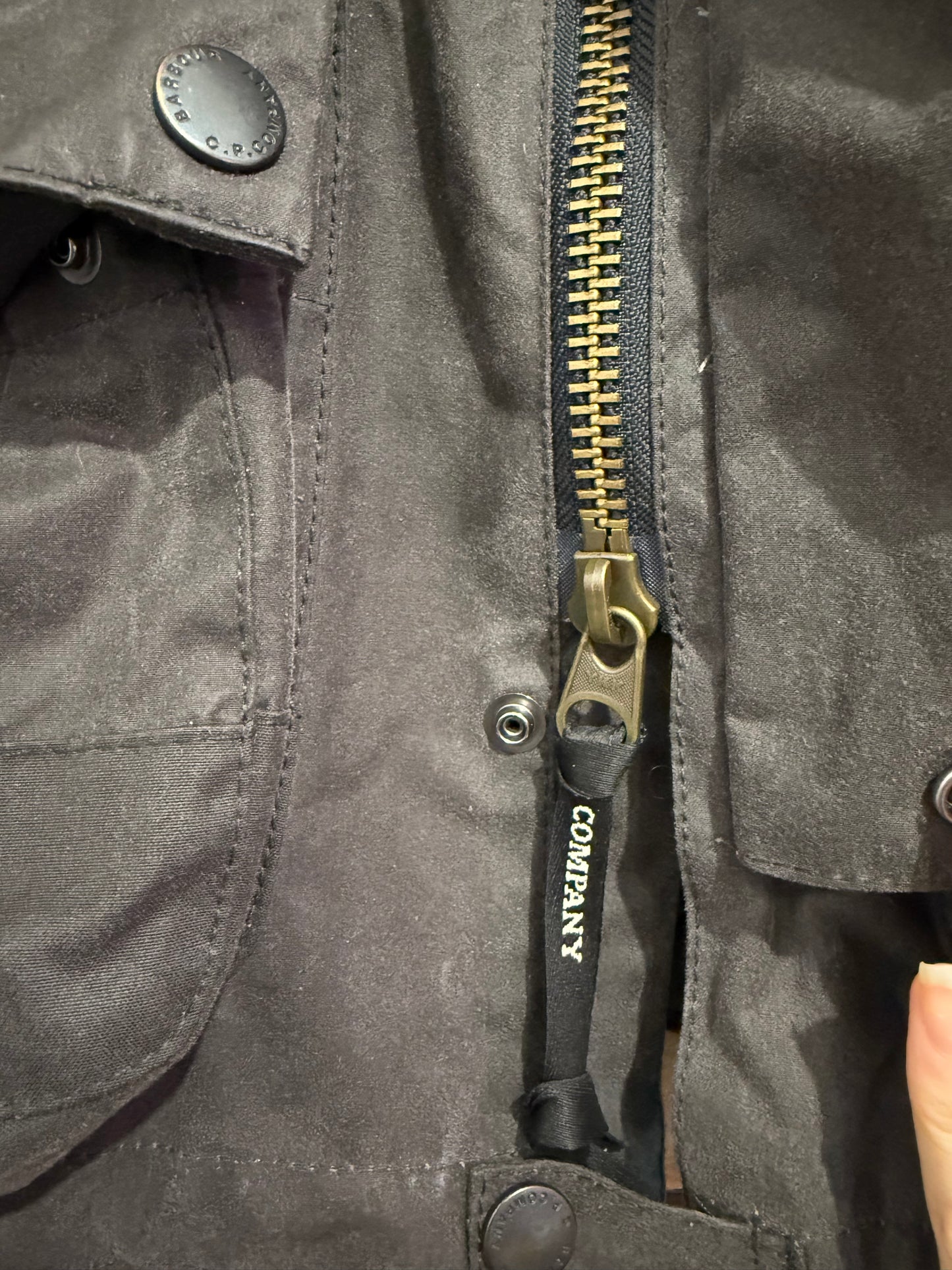 Barbour x C.P. Company 500 Miglia multi-pocket waxed jacket. RARE. Goggles. Charcoal.