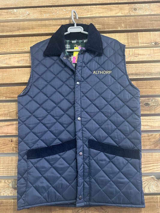 Vintage 90s Campbell Cooper quilted country gilet. Size Small. Equestrian.