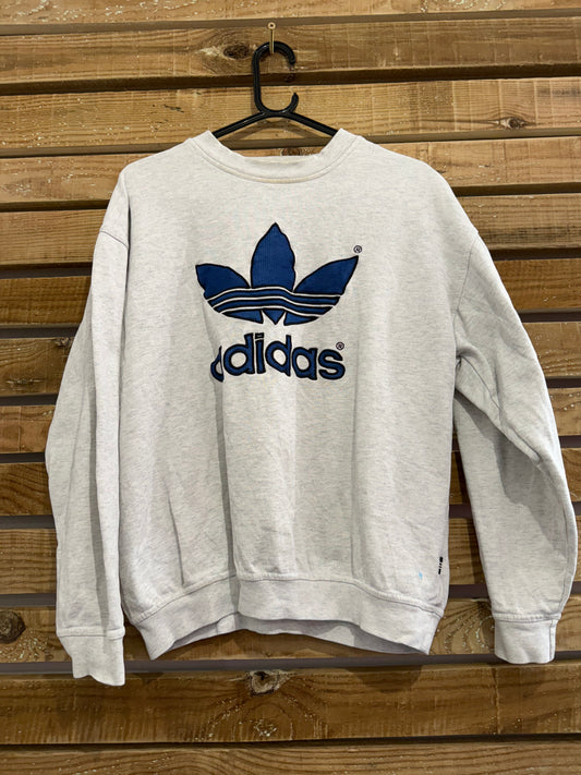 Vintage 80s RARE Adidas grey sweater/ sweatshirt. Size Large