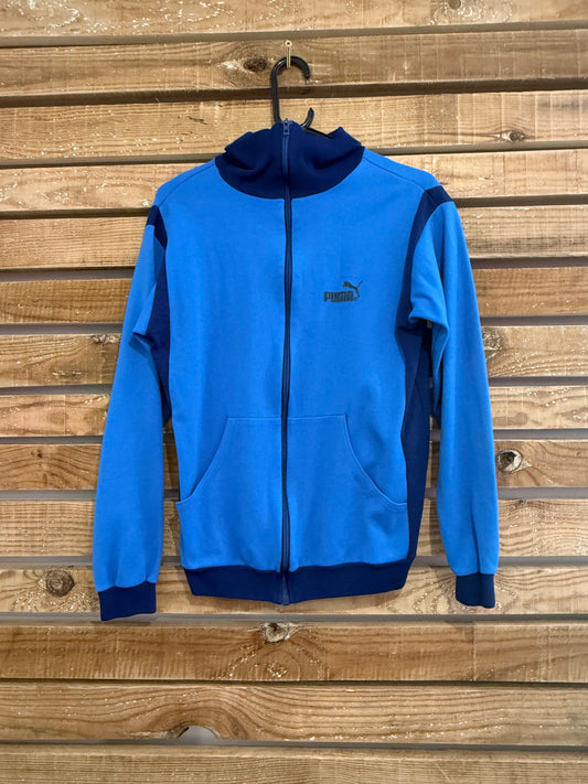 Vintage 80s Puma track zip up sports jacket. Size Small. Festival.