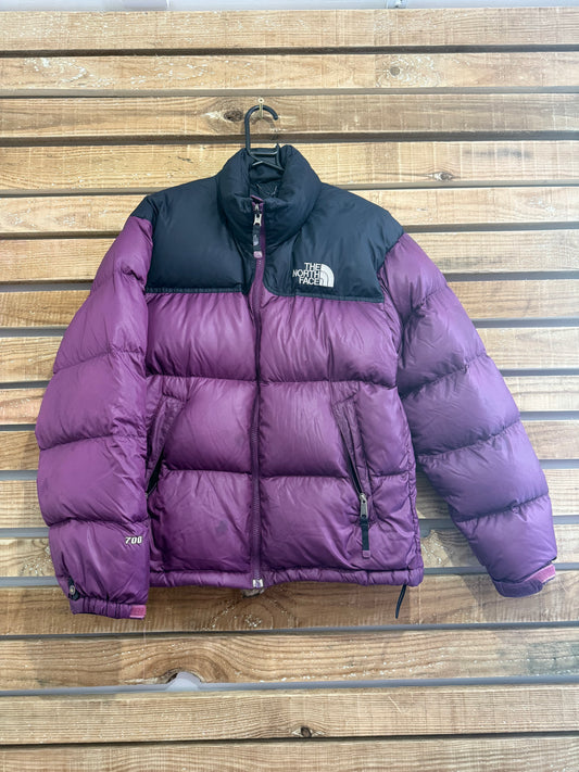 Vintage Y2K The North Face 700 Down Puffer. Waterproof Outdoors Jacket. Purple. Size Medium.
