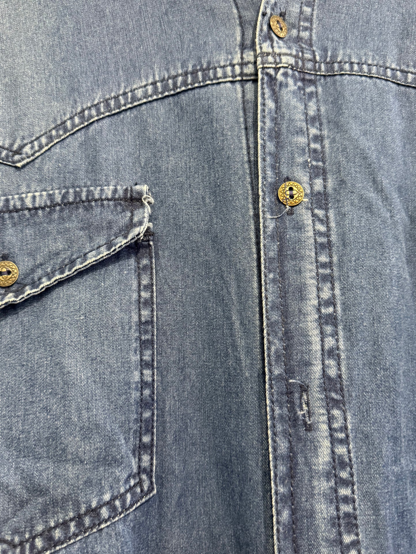 Vintage 90s Versace denim shirt. Size Large.