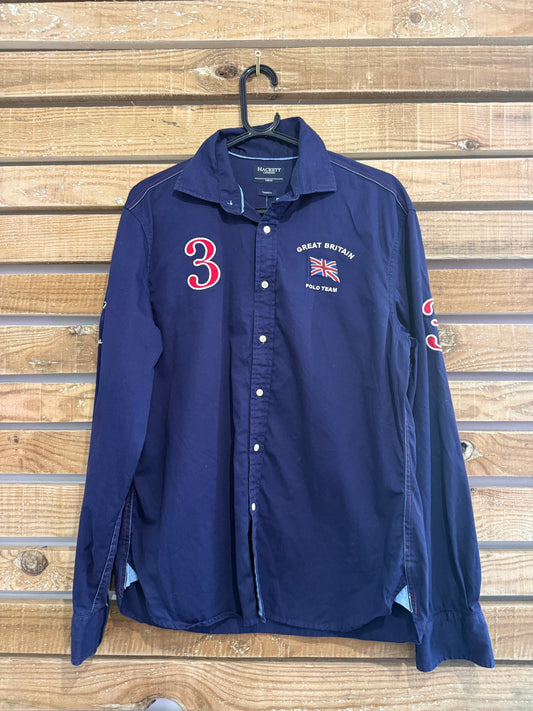 Vintage Y2K Hackett England polo team button up shirt. Size Medium.