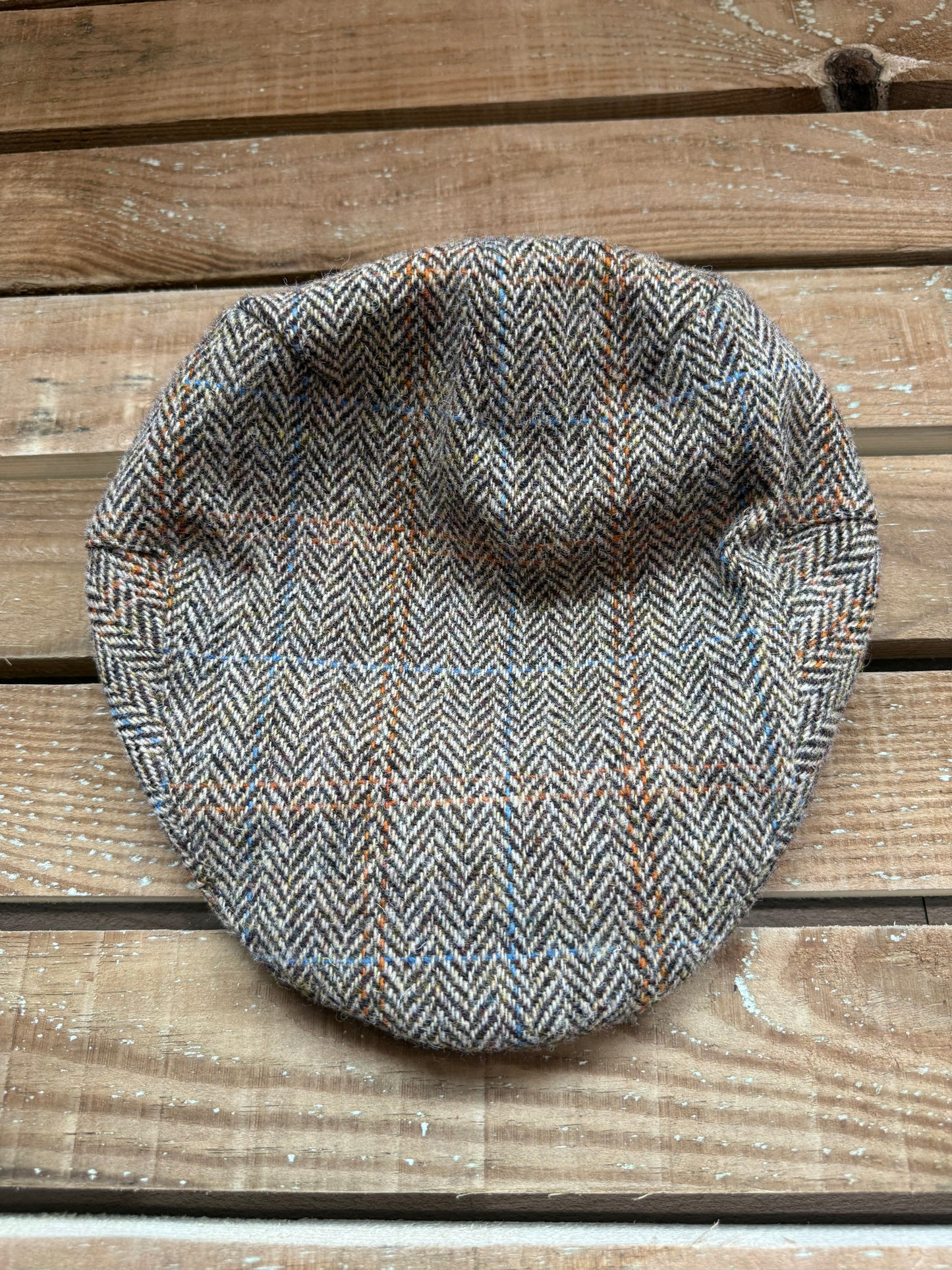 Vintage 90s Harris Tweed Flat Cap. Goodwood