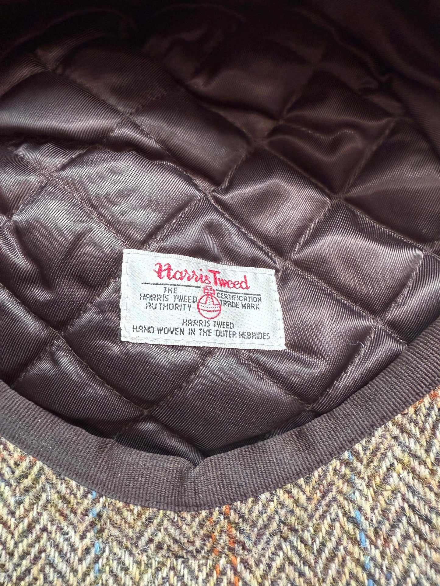 Vintage 90s Harris Tweed Flat Cap. Goodwood