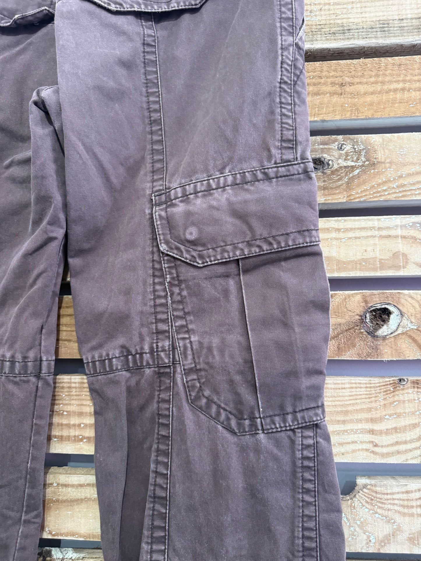 Vintage 90s Calvin Klein cargo jeans pants/ trousers. Brown. 34” waist, 35”leg.