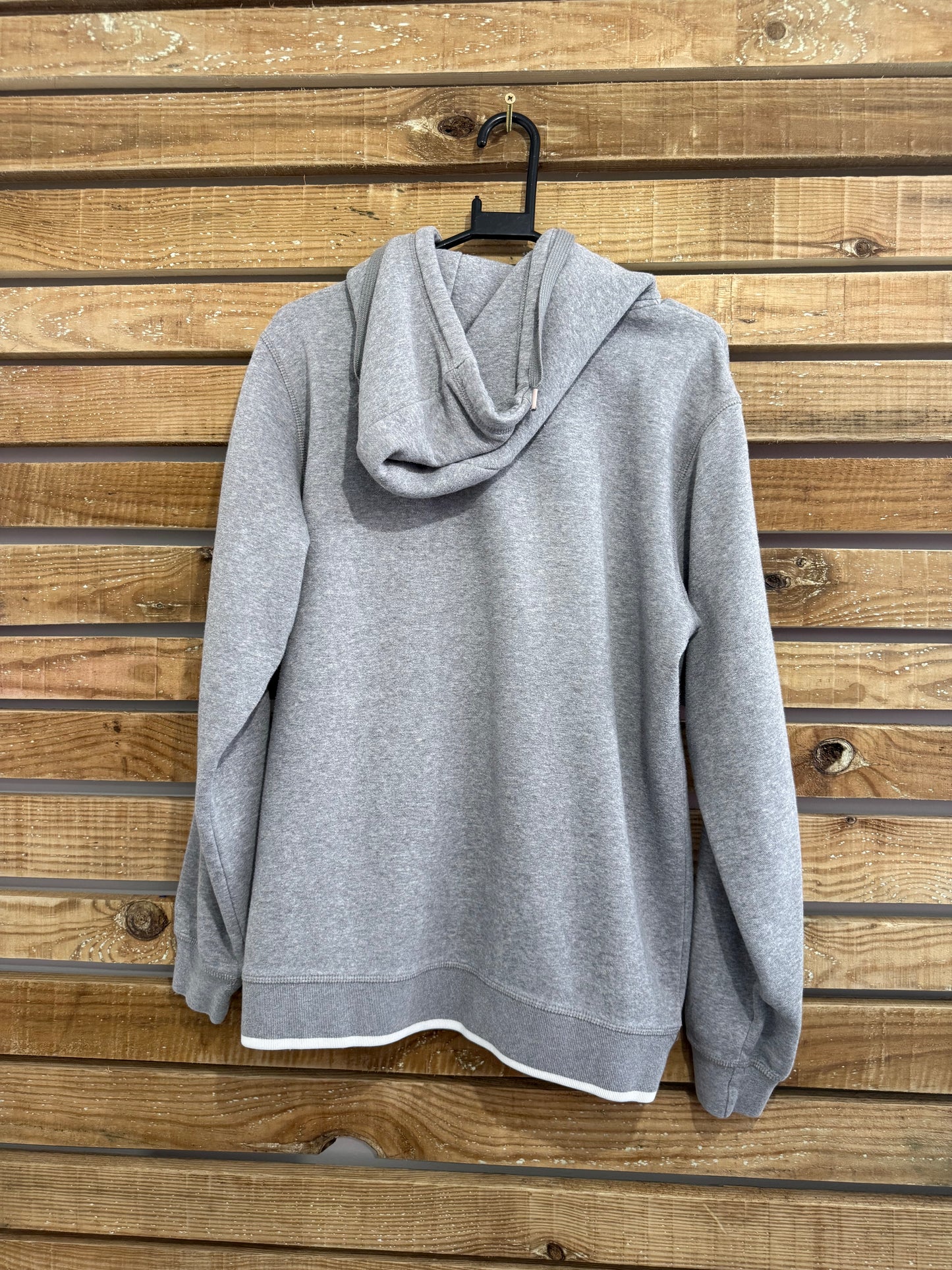Vintage Y2K Adidas hoodie/ hooded sweatshirt. Grey. Zip up. Size Medium.