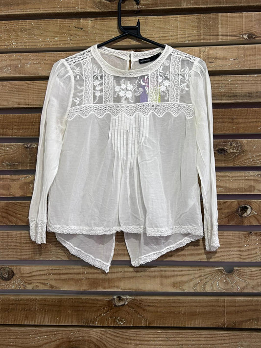 Vintage style Karen Millen embroidered hungarian peasant blouse. Size 12