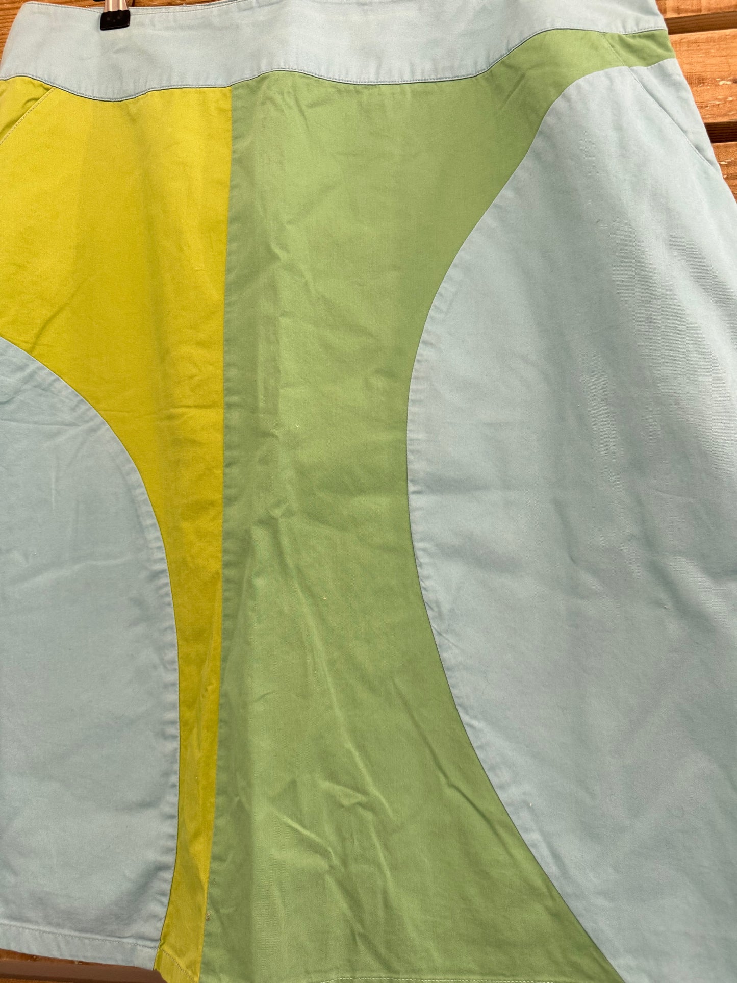 Boden colourblock A-line 100% cotton skirt. Size UK16. Summer.