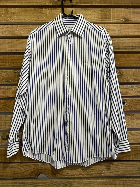 Vintage Y2K Van Heusen striped shirt. Size Large. 16” collar