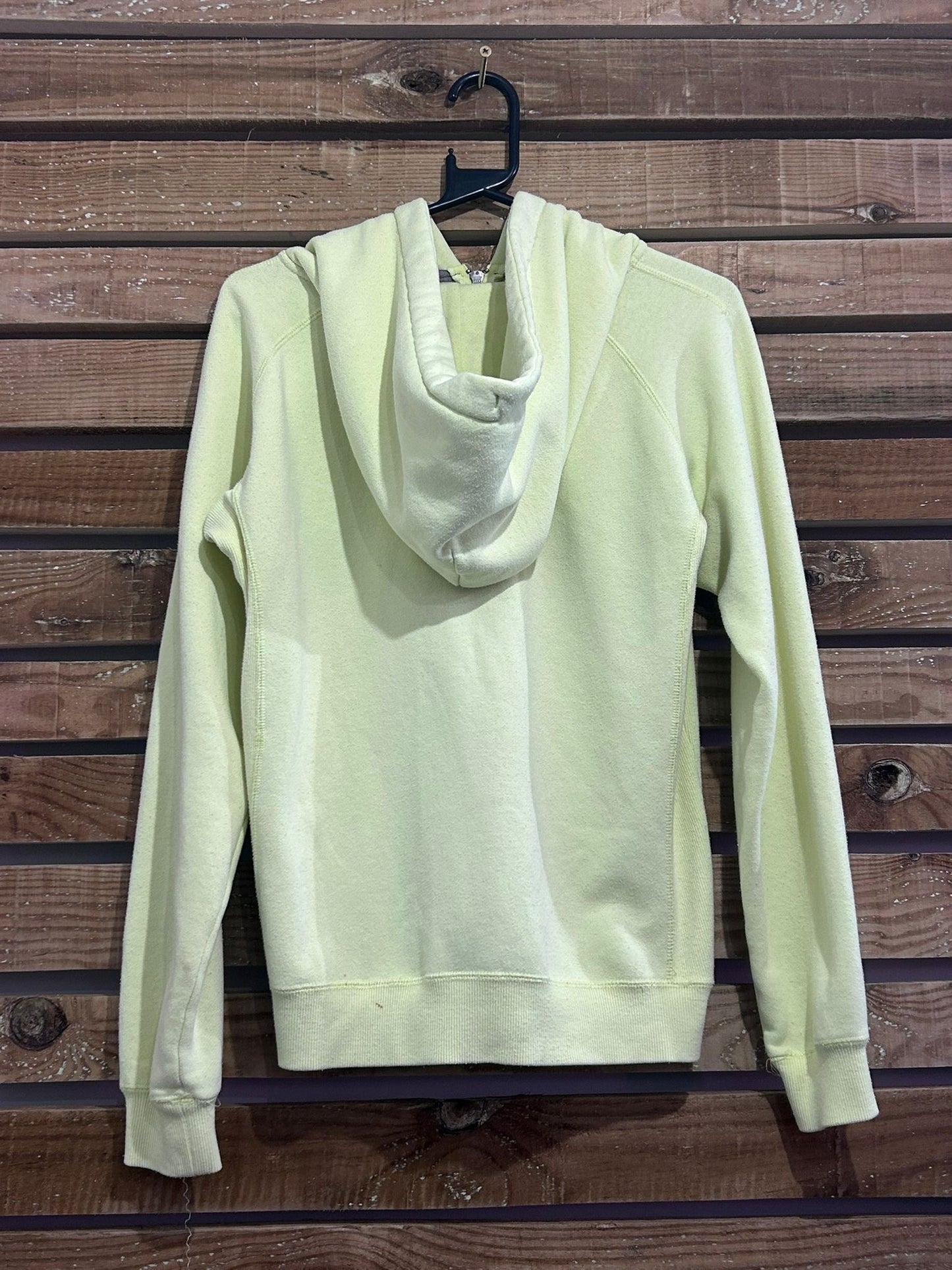 Vintage Y2K Animal Spell-out hoodie. Hooded sweater. Yellow. Size 14