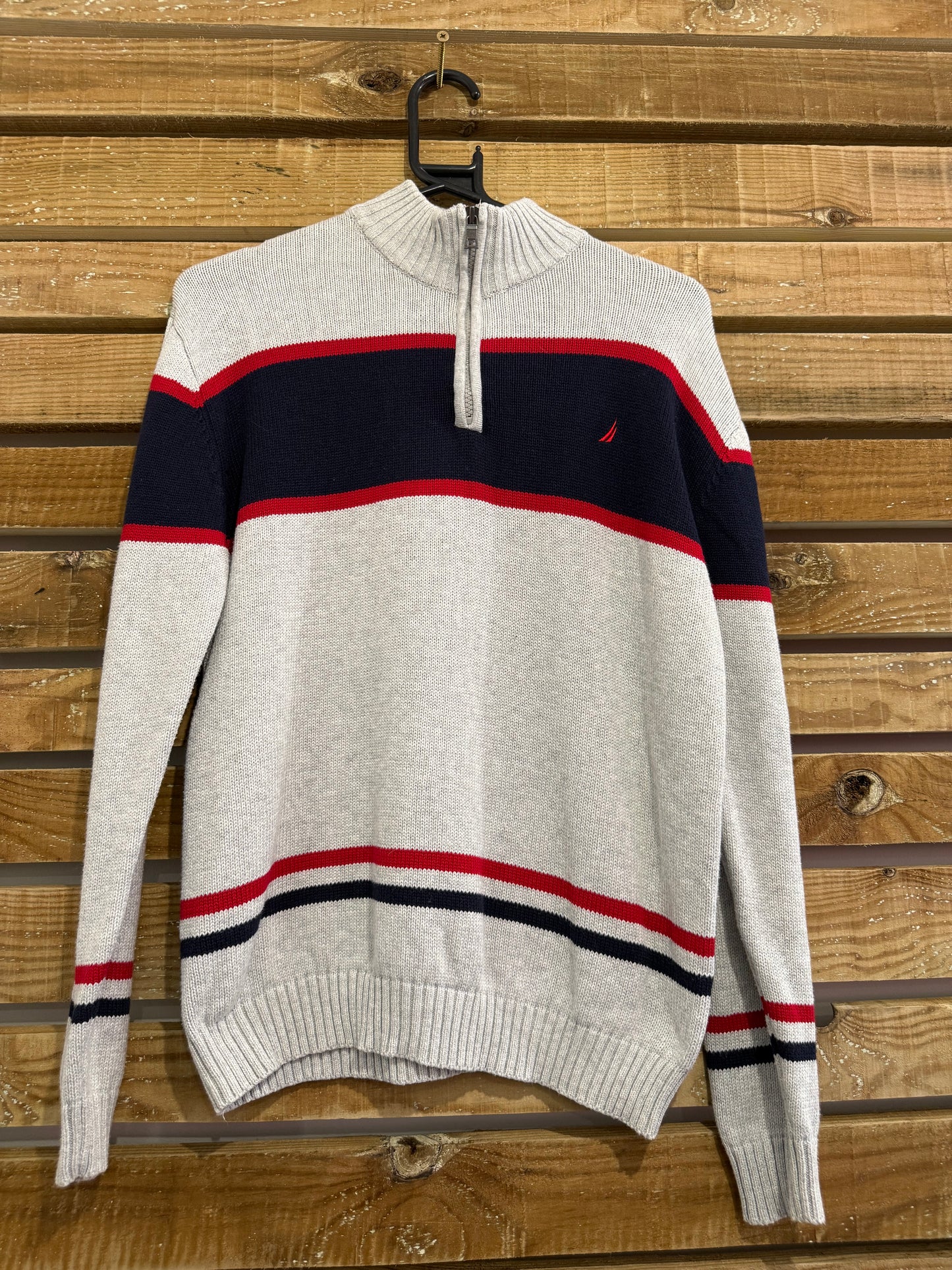 Vintage 90s Nautica 1/4 zip jumper/ sweater. Size Large.
