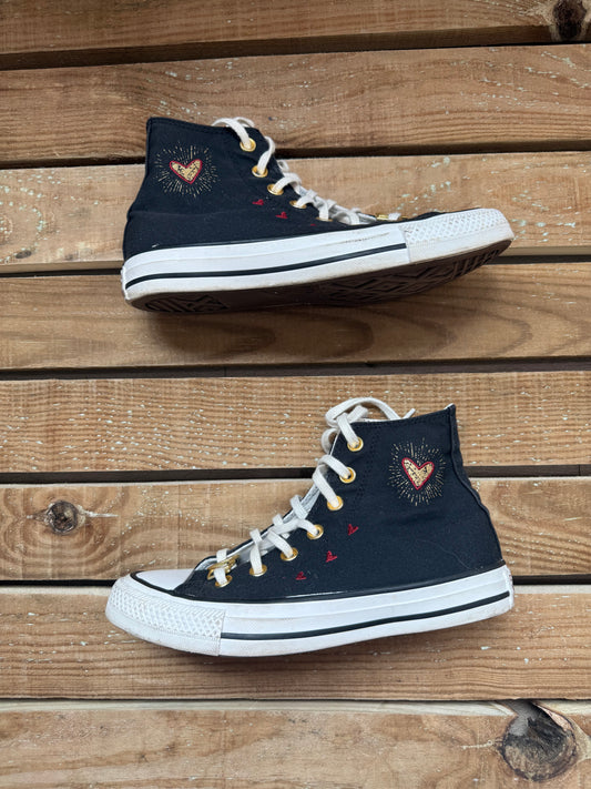Converse Valentines Day All Star high-top trainers. UK4.5 EU37.5