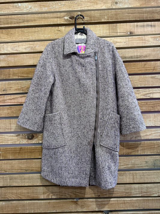 Zara grey tweed wool coat. Winter. XS.