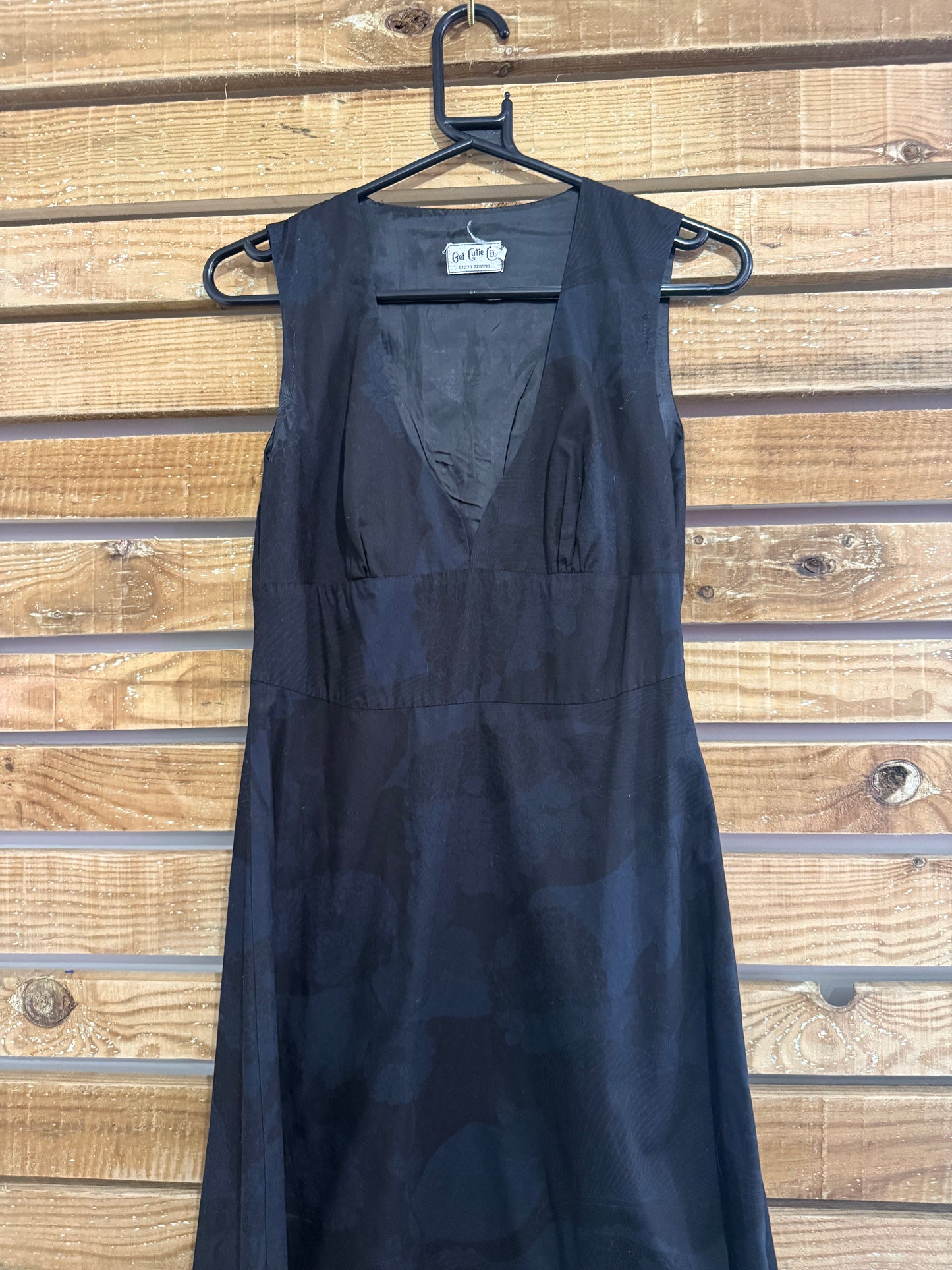 Vintage 50s style Get Cutie sweetheart neckline swing dress. Rockabilly. Size UK8.