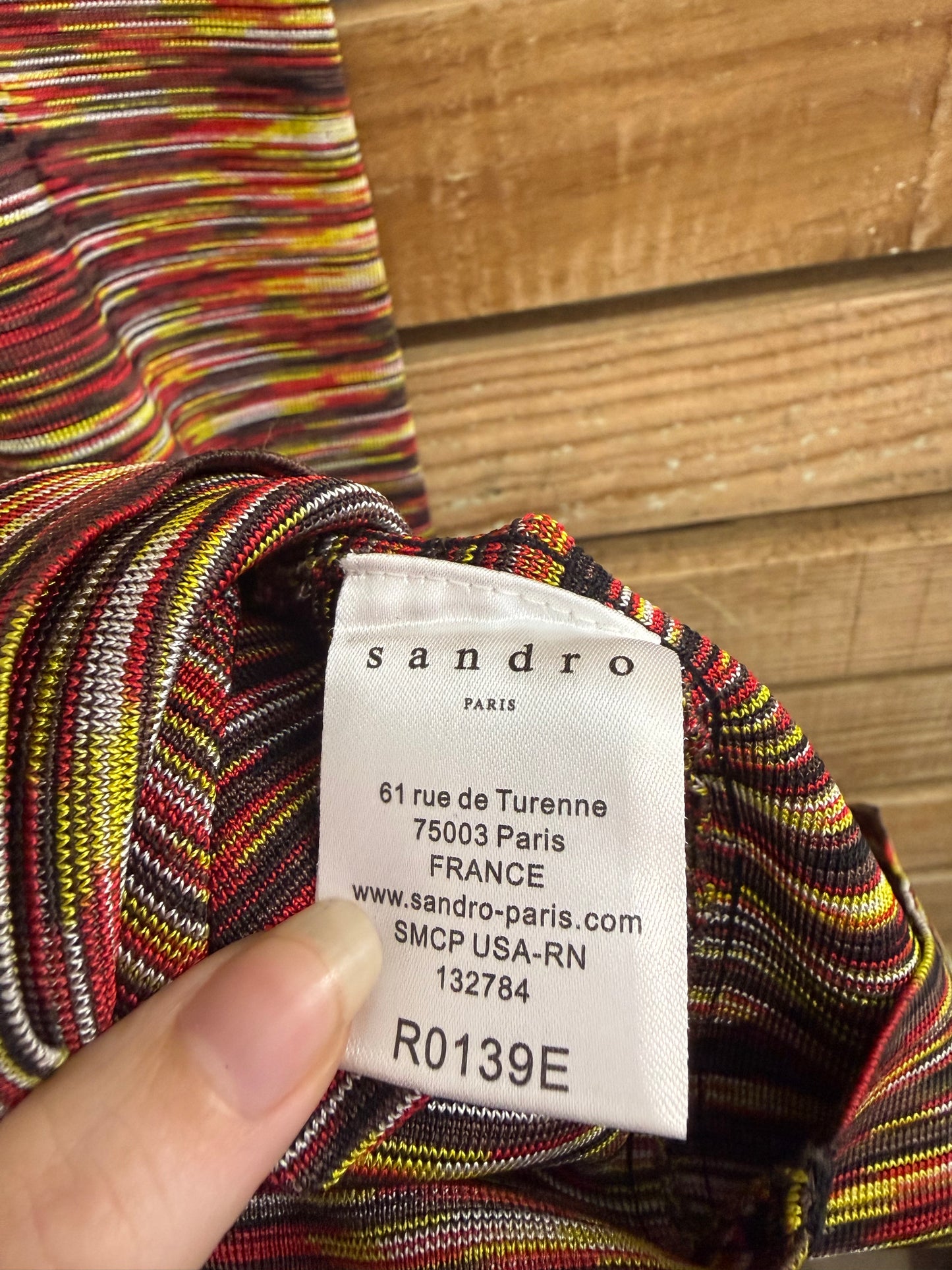 Sandro striped body con maxi dress. Summer/evening/wedding. Size 6-8