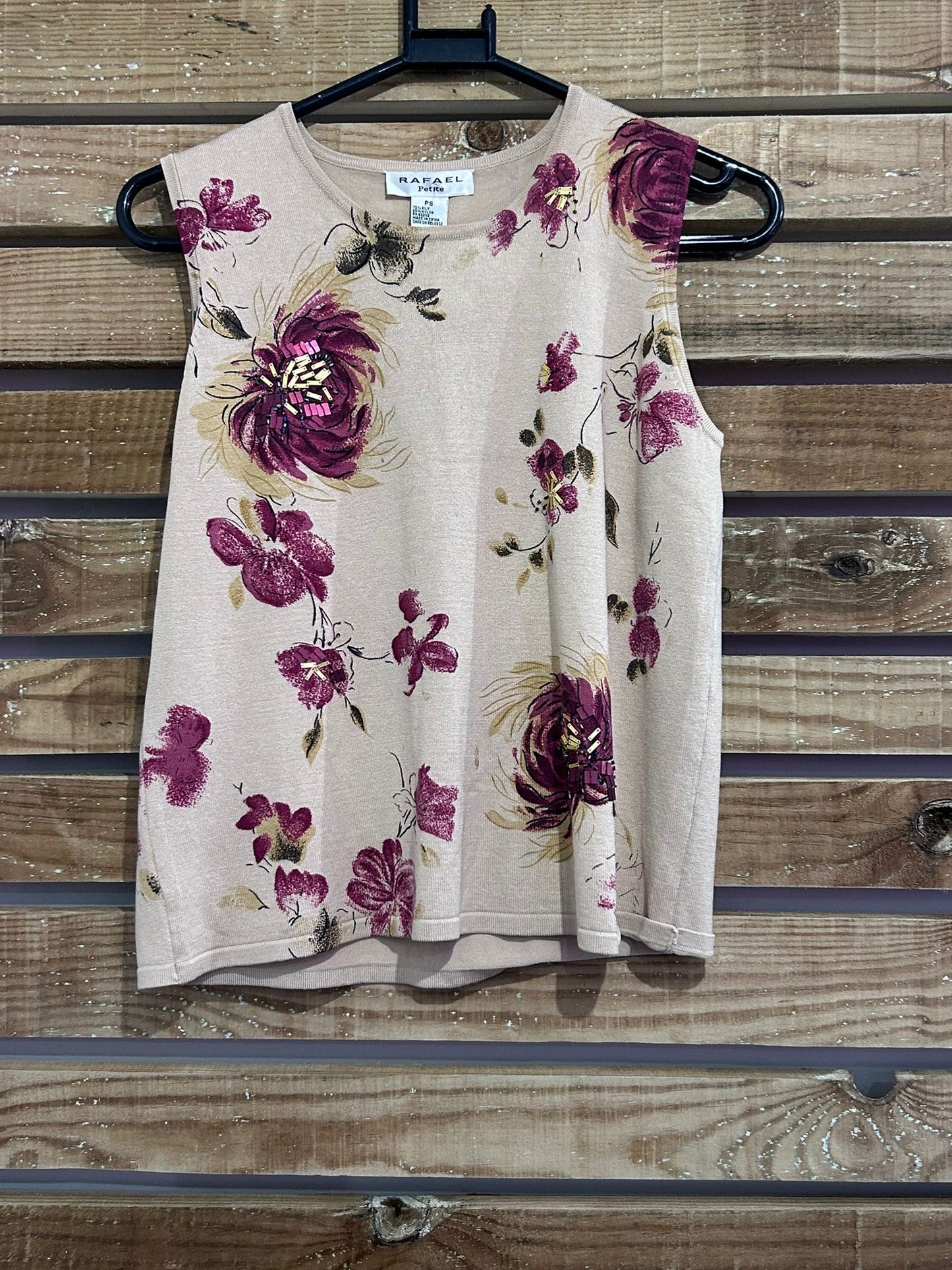 Vintage 80s Rafael sleeveless top. Size UK10