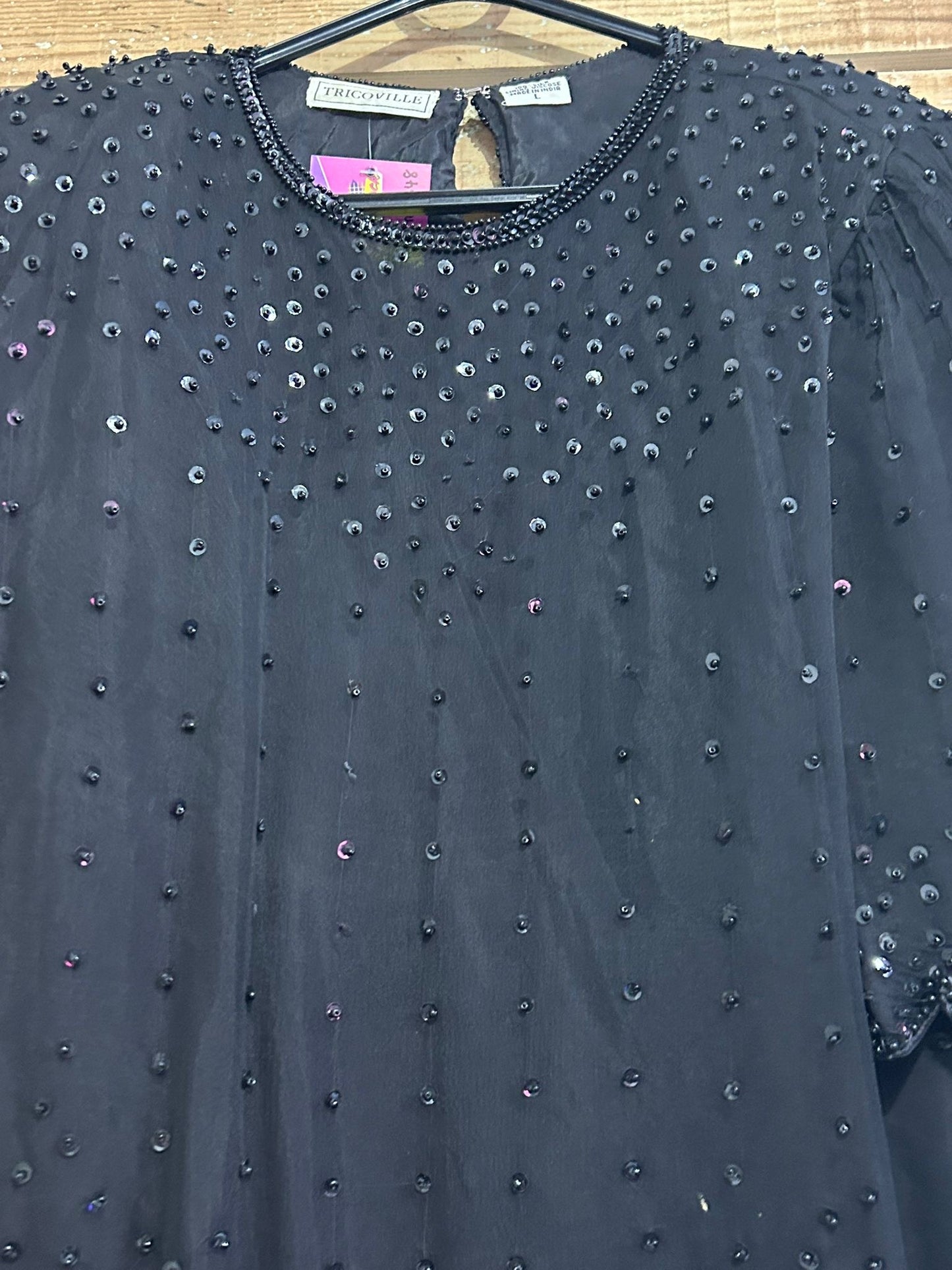 Vintage 80s beaded top. Free sizing. Christmas/ party/ winter