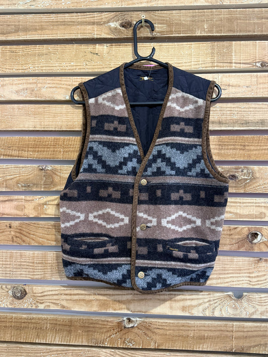 Vintage 90s Aztec/ Navajo Waistcoat/ Gilet Jacket. Size Small.