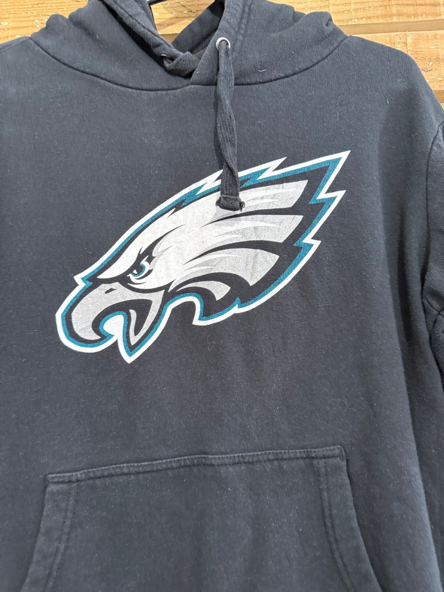 Vintage 90s NFL Philadelphia Eagles hoodie/ hooded sweater. Black. Size Medium.
