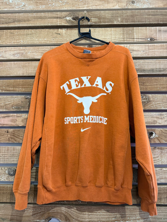 Vintage 90s Nike American University spell-out sweater/ sweatshirt. “Texas Sports Medicine” USA. Size Medium.