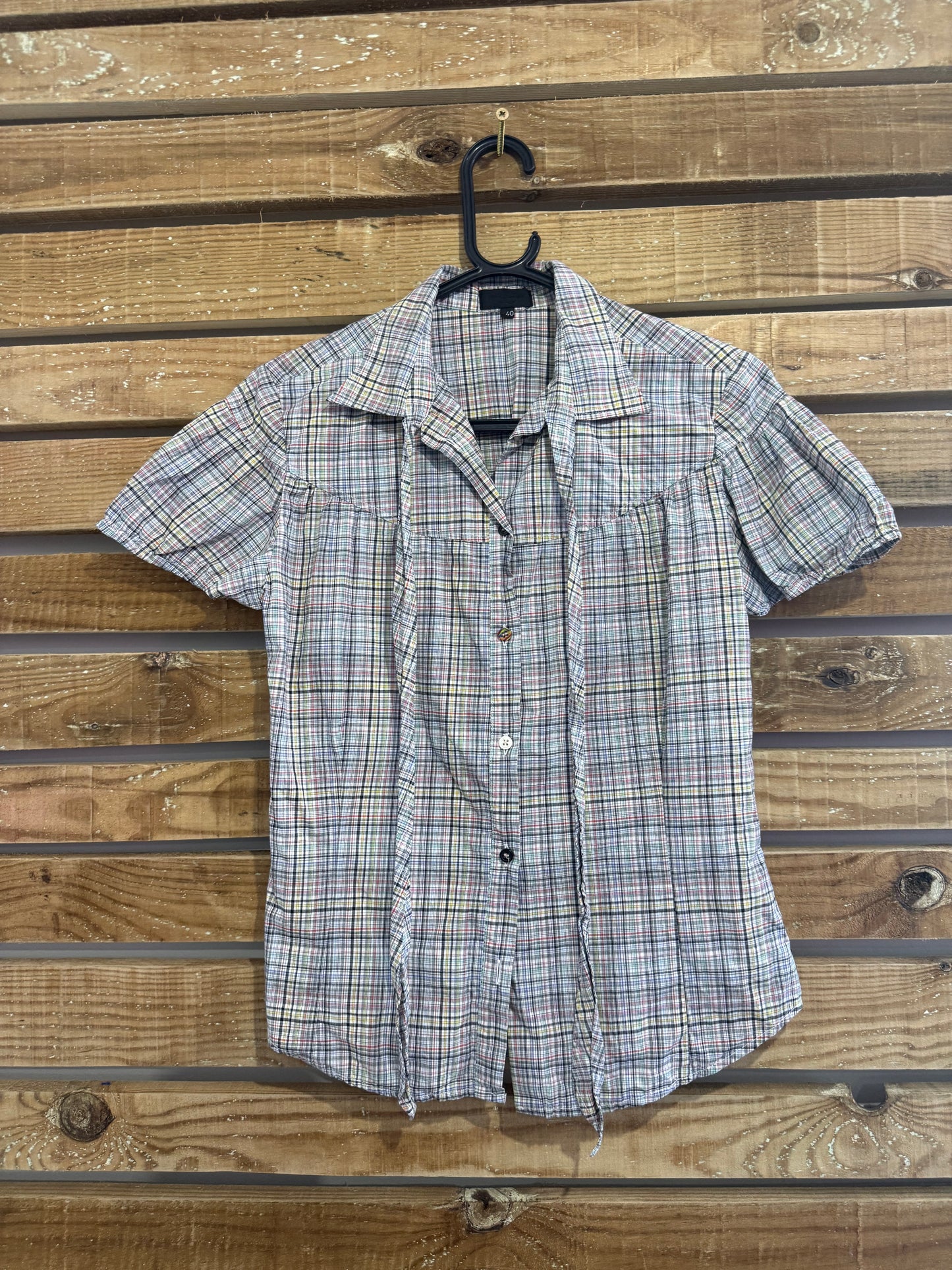 Vintage Y2K Paul Smith checked/ gingham button up blouse/ shirt. Size Small.