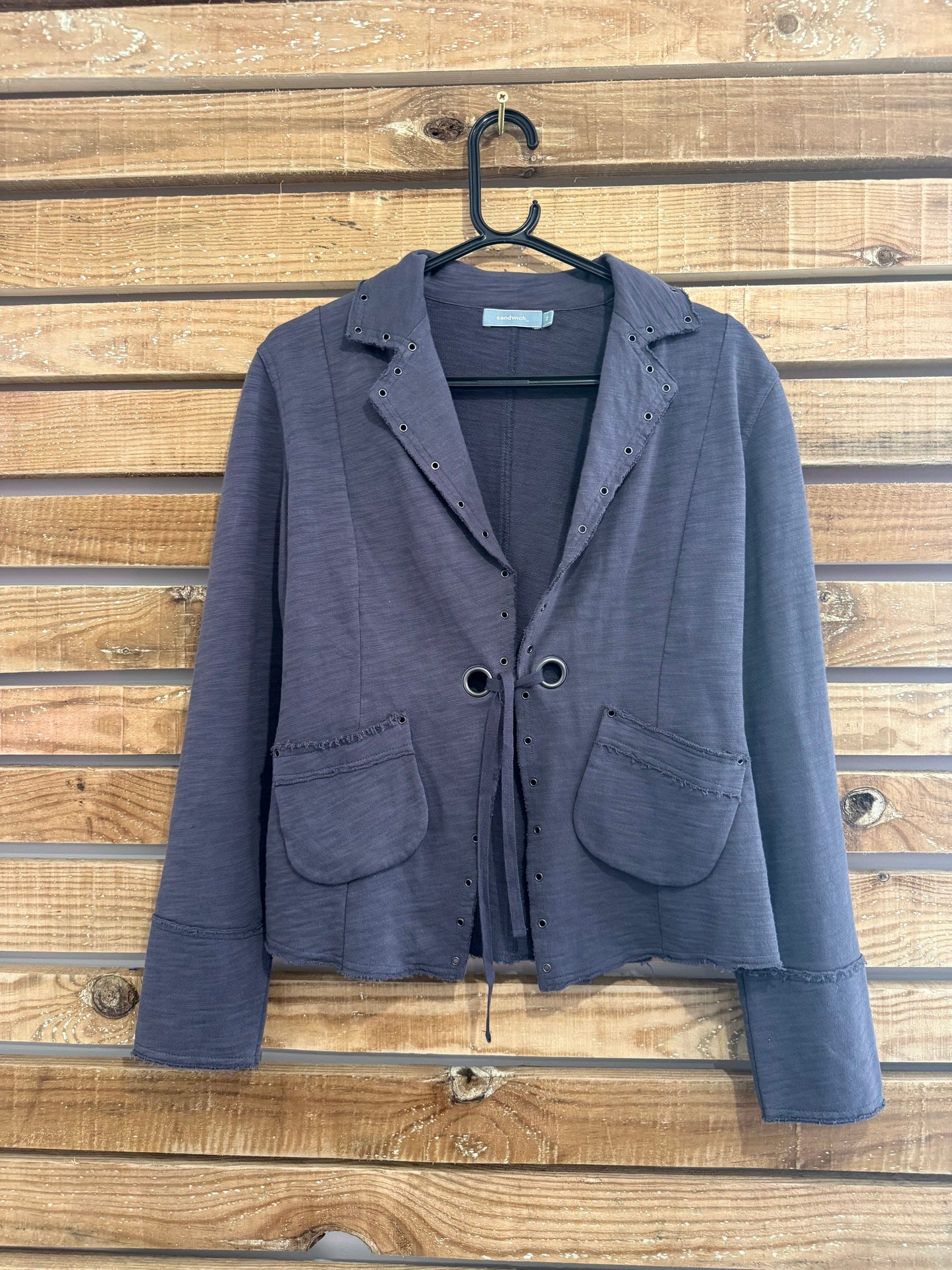 Vintage Y2K Sandwich lightweight Blazer/Jacket. Grey. Size small.