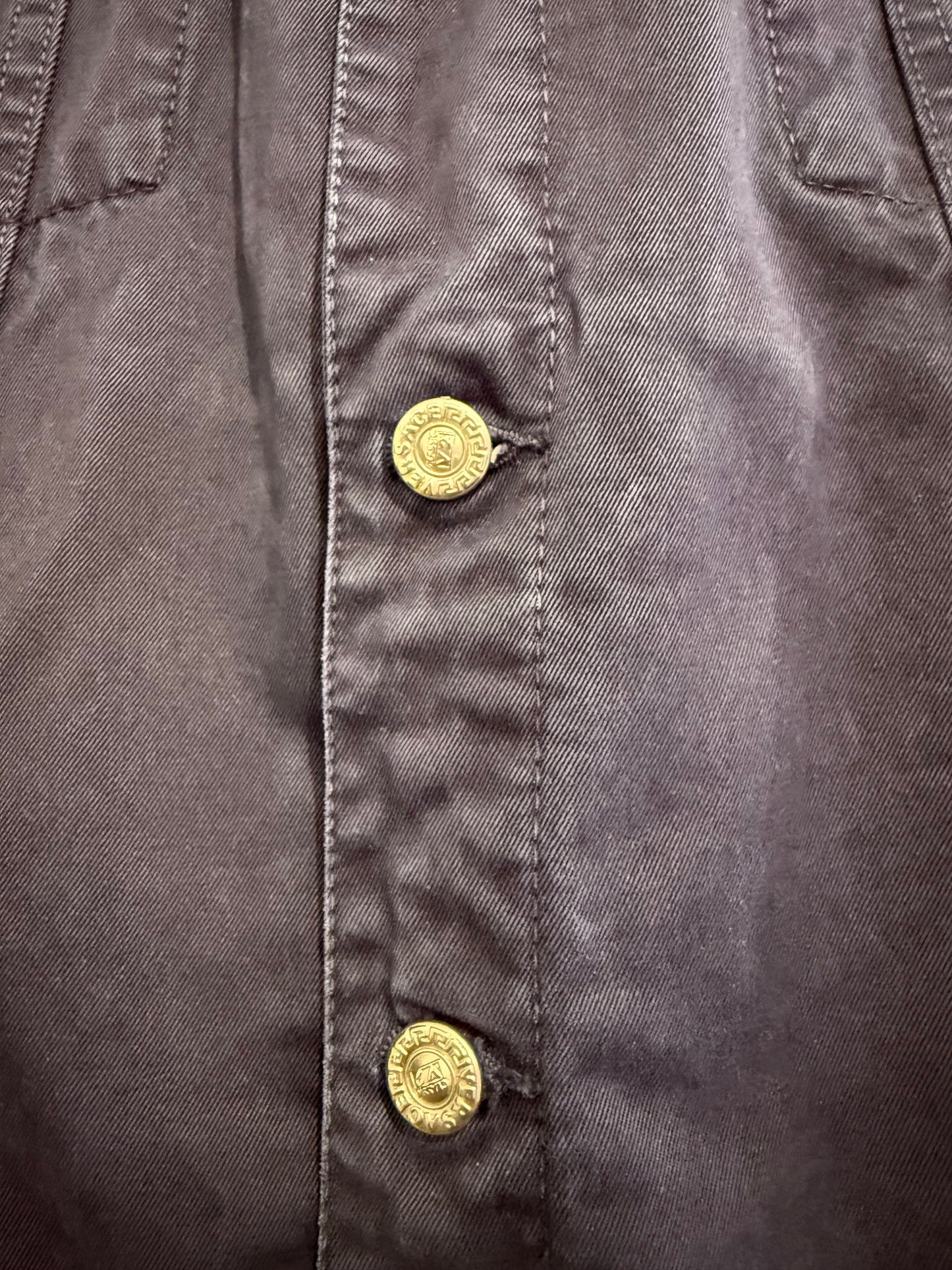 Vintage 90s RARE Versace Classic V2 Medusa  denim jacket. Size Large.