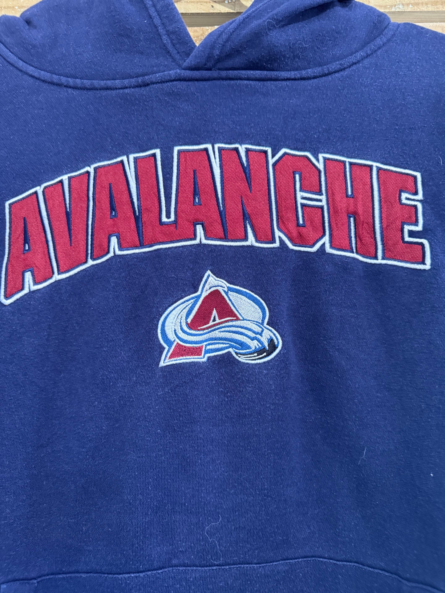 Vintage 90s NHL Avalanche hoodie/ hooded sweater. Size XL.