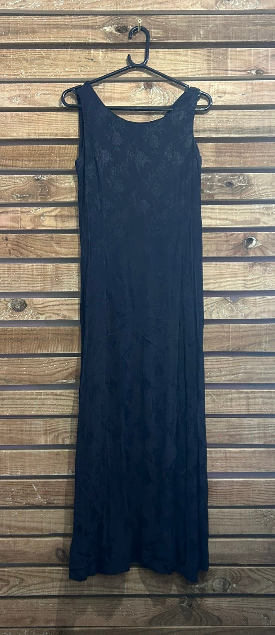 Vintage 90s Monsoon silk floral maxi dress. Grunge/ goth. Size 10