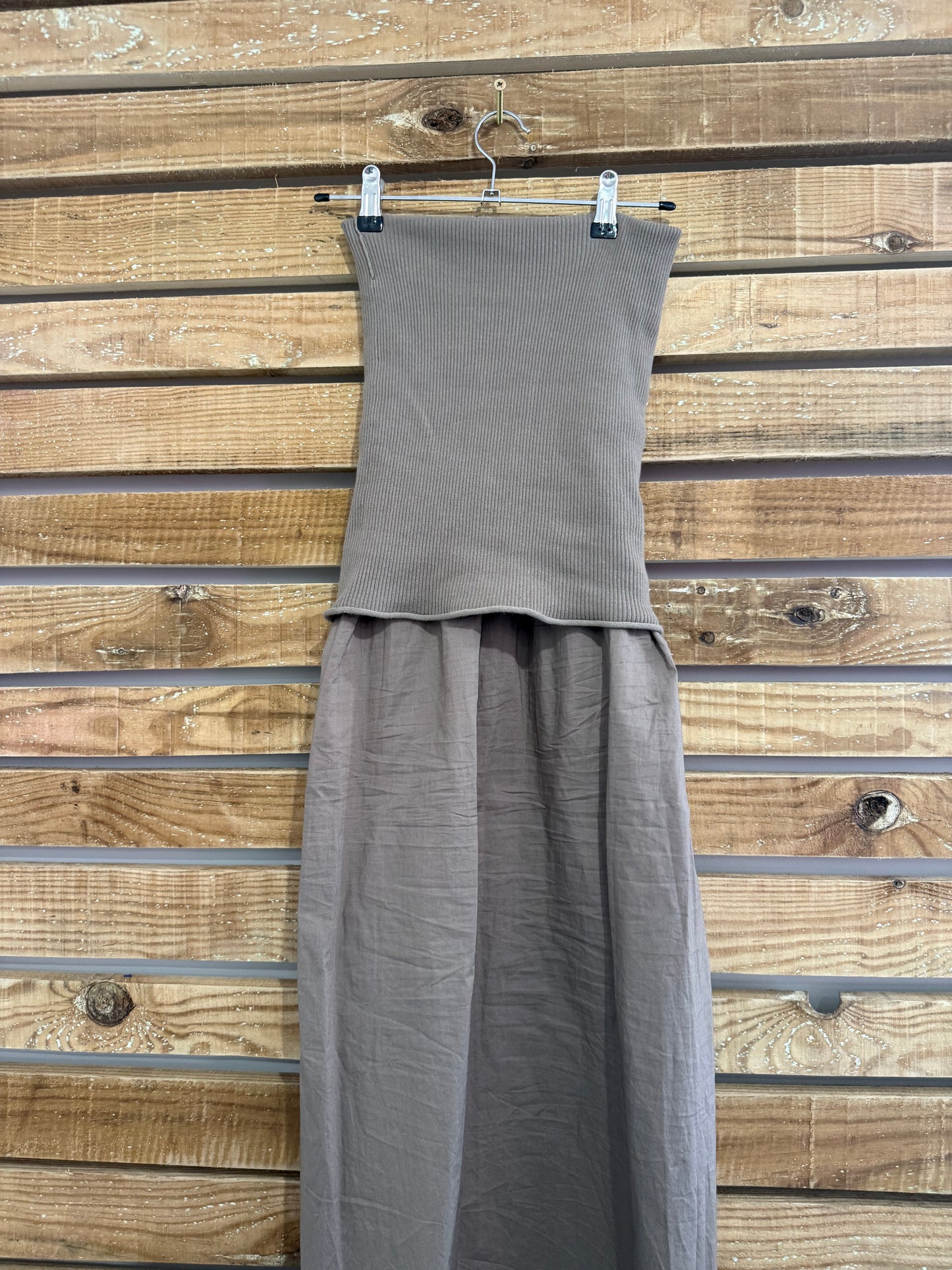 AllSaints strapless Tegan hybrid bodycon maxi dress. Summer. UK4.
