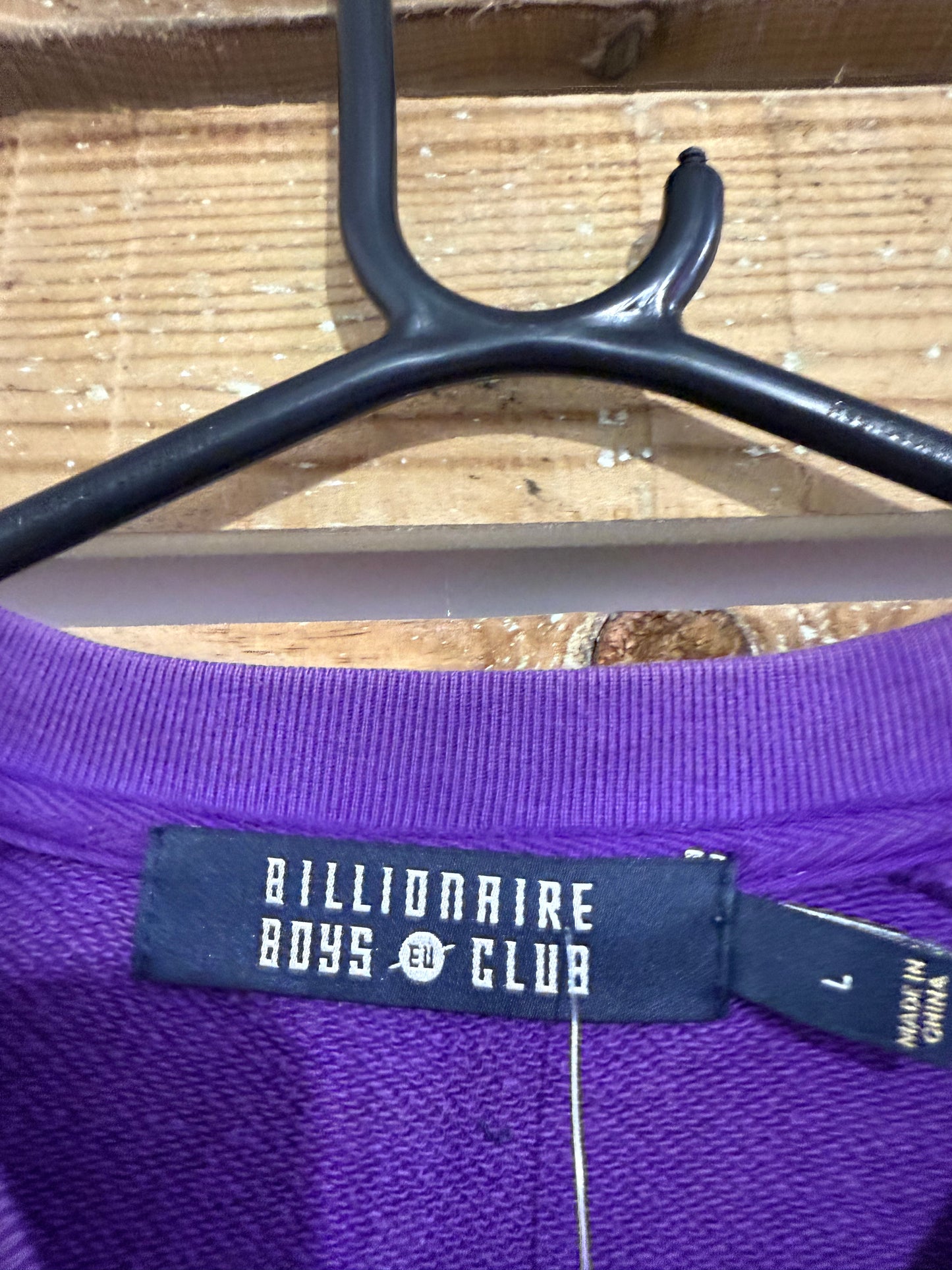 Billionaire Boys Club embroidered purple Sweater/ Sweatshirt. Size Large.