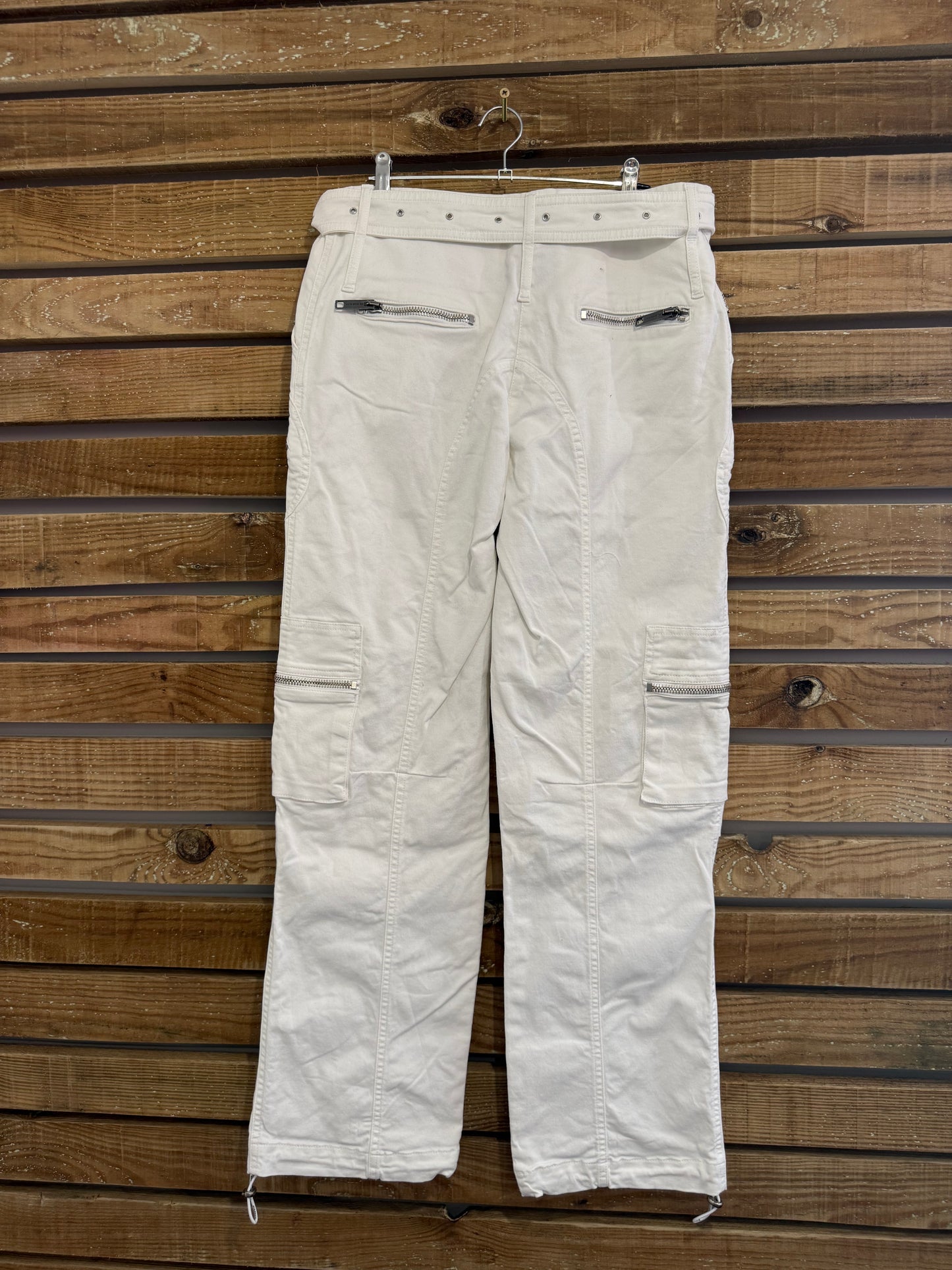 Vintage Y2K Burberry cargo jeans pants/ trousers. White. 32”waist, 32”leg. Size UK12.